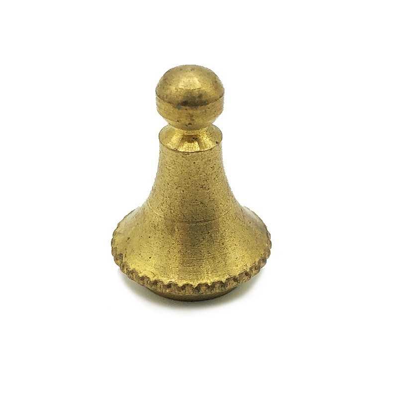 Tope final tipo sombrero decorativo de latón 24mm de altura