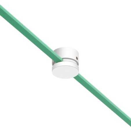 Pieza pasante color blanco para sujetar cable guirnalda