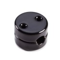Pasacables de porcelana negro para instalación decorativa