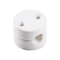 Pasacables de porcelana blanco para instalación decorativa