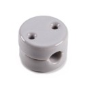 Pasacables de porcelana gris para instalación decorativa