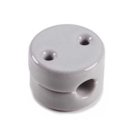 Pasacables de porcelana gris para instalación decorativa