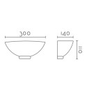 Aplique pared personalizable para LED 300mm escayola 5IN056