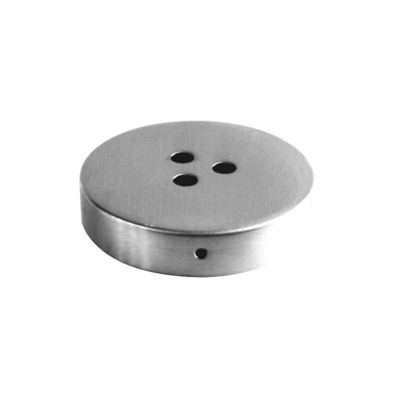 Soporte metal acero mate 100mm diámetro y tres salidas