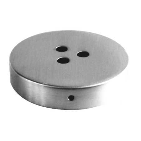Soporte metal acero mate 100mm diámetro y tres salidas