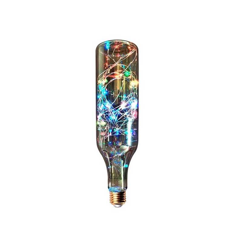 Bombilla LED botella con hilo luz de colores 246mm x 74mm