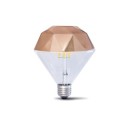 Bombilla LED prisma con cúpula color cobre 10W 2700K