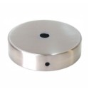 Soporte metal acero mate de 120mm diámetro y una salida