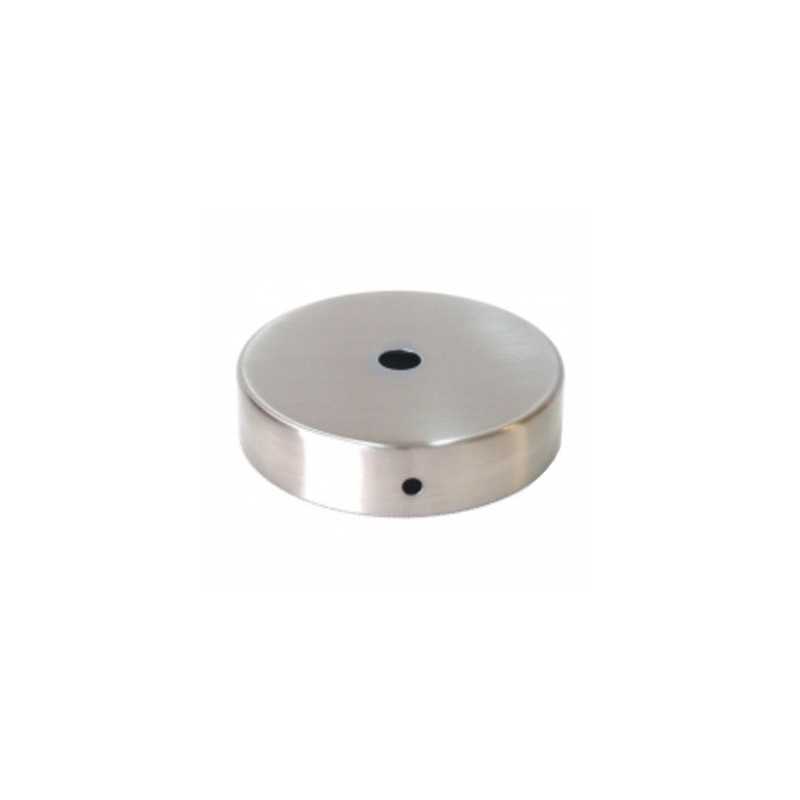 Soporte metal acero mate de 120mm diámetro y una salida