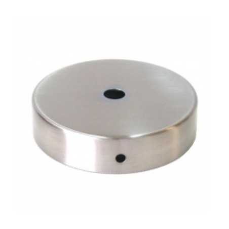 Soporte metal acero mate de 120mm diámetro y una salida