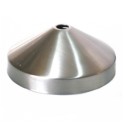 Soporte metal acero mate de 90mm cónico y una salida