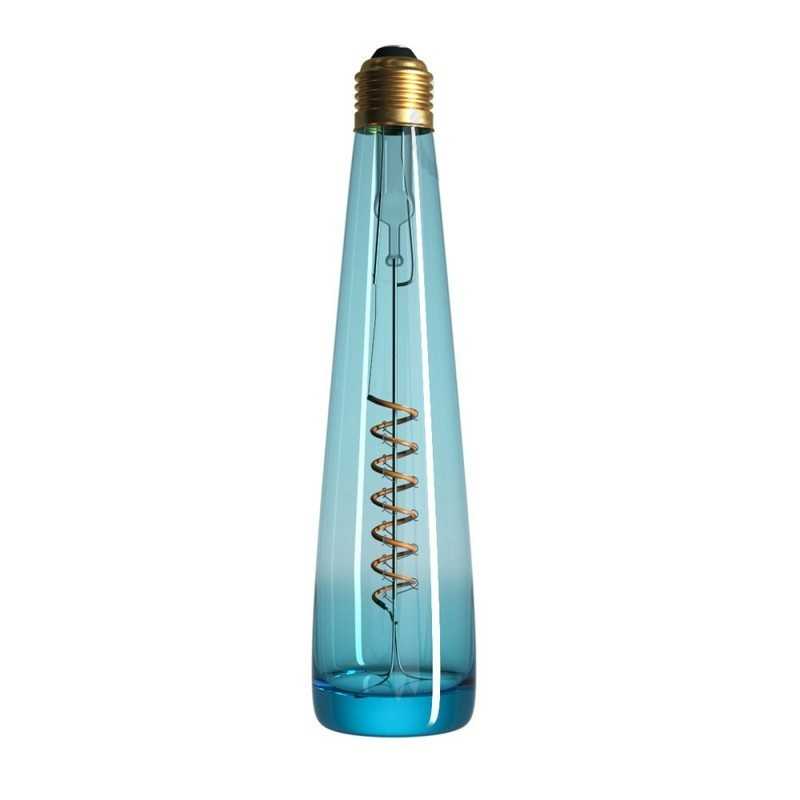 Bombilla LED botella cristal azulón 8W regulable 2200K