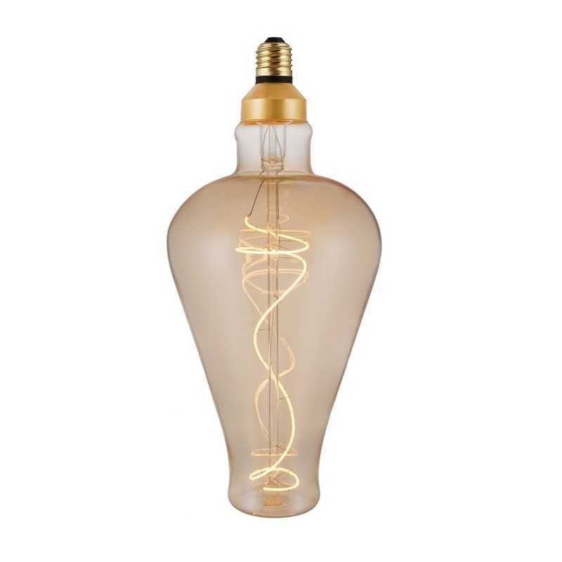 Bombilla LED clara filamento espiral  5W E27 regulable 2000K