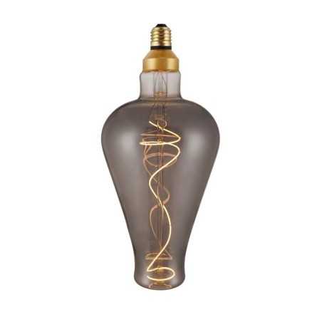 Bombilla LED fumé filamento espiral  5W E27 regulable 2000K