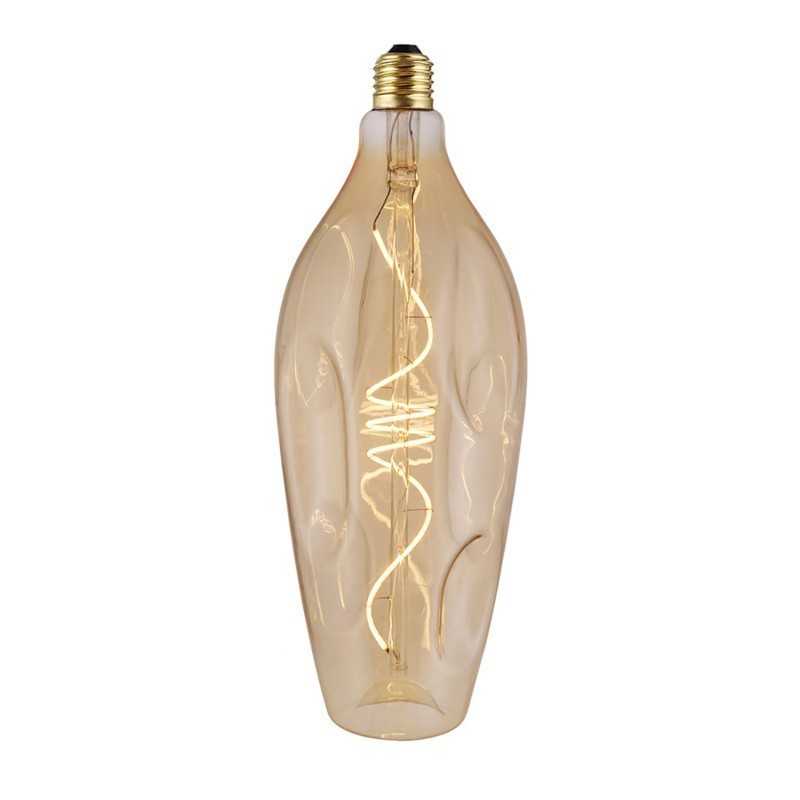 Bombilla LED botella abollada clara 5W E27 regulable 2000K