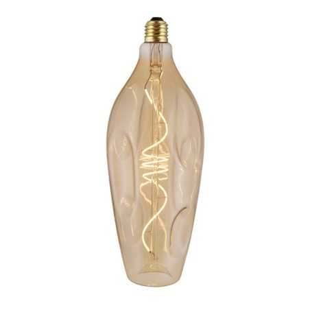 Bombilla LED botella abollada clara 5W E27 regulable 2000K