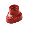 Aplique porcelana retro color rojo con interruptor incluido