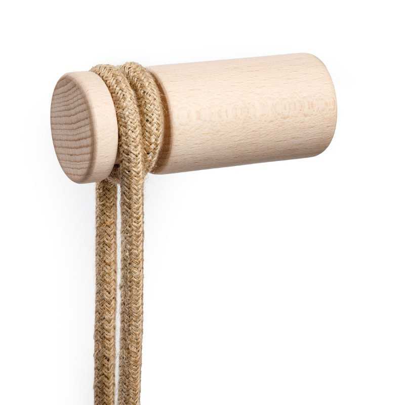 Soporte de pared color natural para cable decorativo