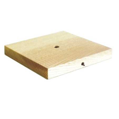 Quadratische Holzbasis 140mm Durchmesser fuer Lampen