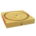 Quadratische Holzbasis natur fuer Lampen