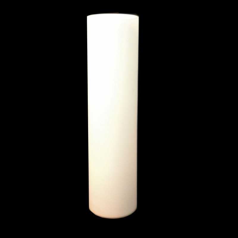 Zylinder aus mattweissem Glas fuer Lampen 400mm