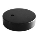 Soporte metal negro con salida desplazada 100mm