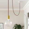 Cable decorativo textil a metros homologado marrón bosque