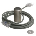 Satinierte magnetische Lampenfassung mit Schalter und Stecker
