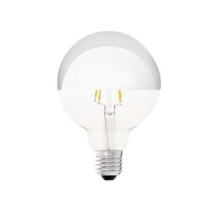 Bombilla LED globo vintage 125mm 8W 640Lm cúpula plata