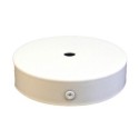 Soporte de metal color blanco 160mm diámetro y una salida