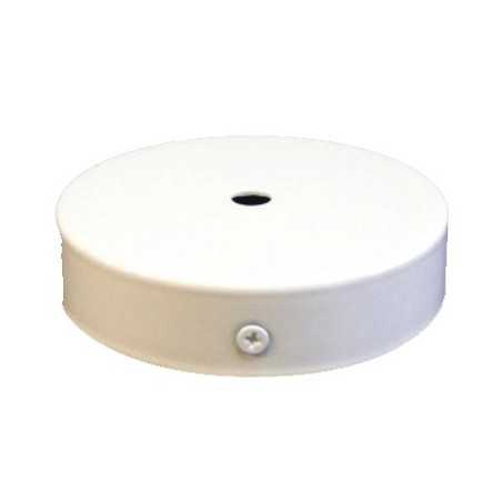 Soporte de metal color blanco 160mm diámetro y una salida