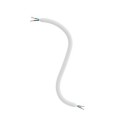 Weisser textilummantelter Gelenkschlauch 10mm mit Kabel
