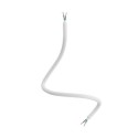 Weisser textilummantelter Gelenkschlauch 10mm mit Kabel