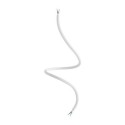 Weisser textilummantelter Gelenkschlauch 10mm mit Kabel