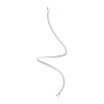 Weisser textilummantelter Gelenkschlauch 10mm mit Kabel