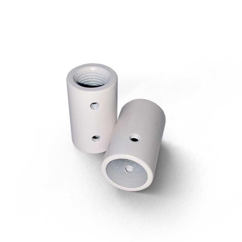Pareja de finales para tubo especial flexible color blanco