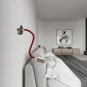 Roter textilummantelter Gelenkschlauch 10mm mit Kabel
