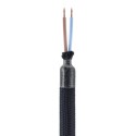 Schwarzer textilummantelter Gelenkschlauch 10mm mit Kabel