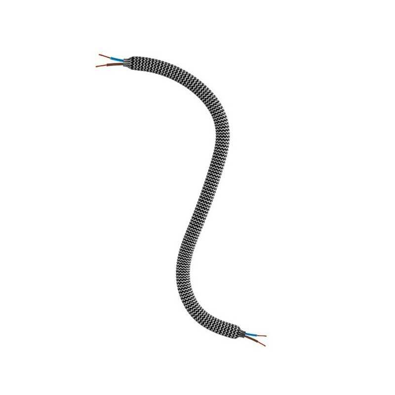 Bicolor textilummantelter Gelenkschlauch 10mm mit Kabel