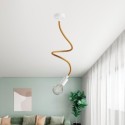Goldfarbener textilummantelter Gelenkschlauch 10mm mit Kabel