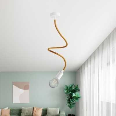 Goldfarbener textilummantelter Gelenkschlauch 10mm mit Kabel