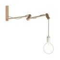 Ausziehbarer und verstellbarer Holzarm fuer Lampen