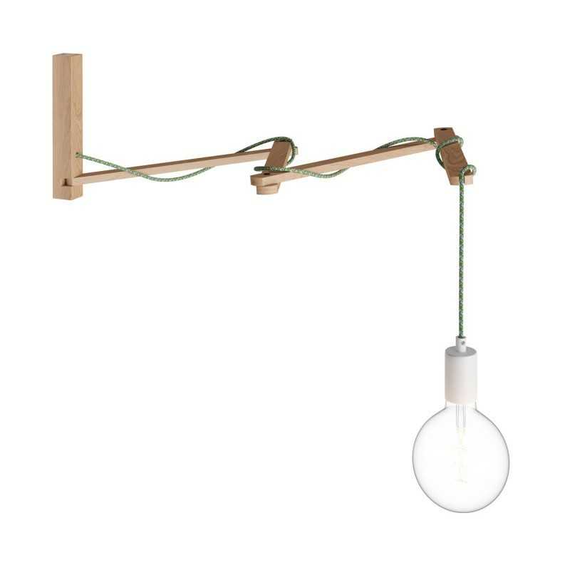 Ausziehbarer und verstellbarer Holzarm fuer Lampen