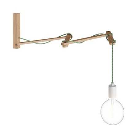 Ausziehbarer und verstellbarer Holzarm fuer Lampen
