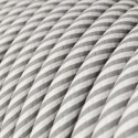 Cable decorativo textil a metros homologado blanco acero