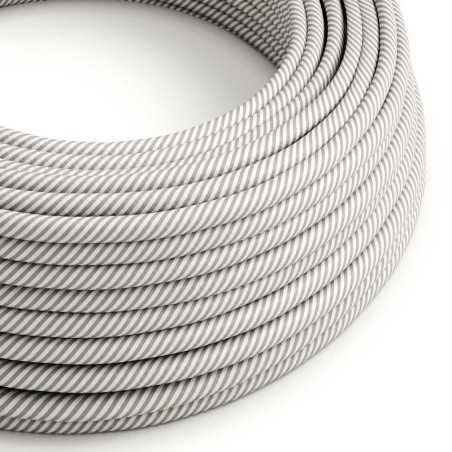 Cable decorativo textil a metros homologado blanco acero
