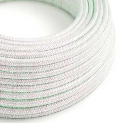 Cable decorativo textil a metros homologado blanco glitter