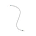 Silberfarbener textilummantelter Gelenkschlauch 10mm mit Kabel