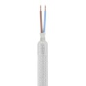 Silberfarbener textilummantelter Gelenkschlauch 10mm mit Kabel