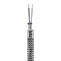 Graphitfarbener textilummantelter Gelenkschlauch 10mm mit Kabel